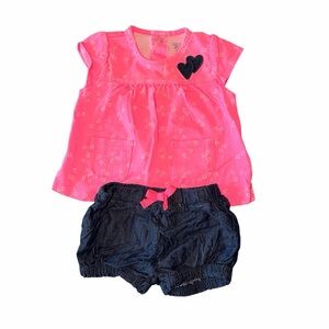 Carter's Bright Pink and Dark Blue Kids Set